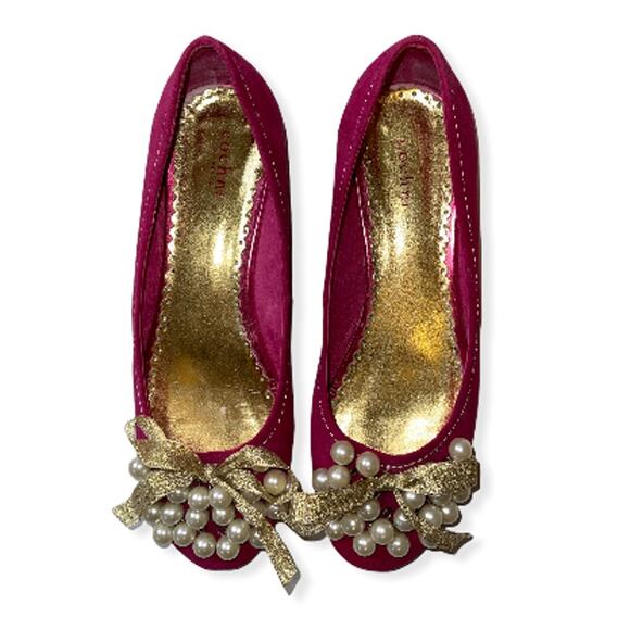Cochni Italy Pink Suede Flats Size 38.5 - Picture 3 of 9